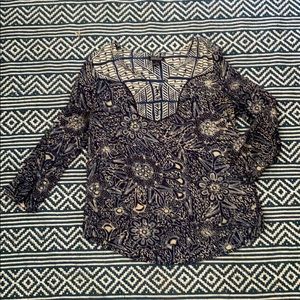 Lucky Brand 3/4 sleeve blouse